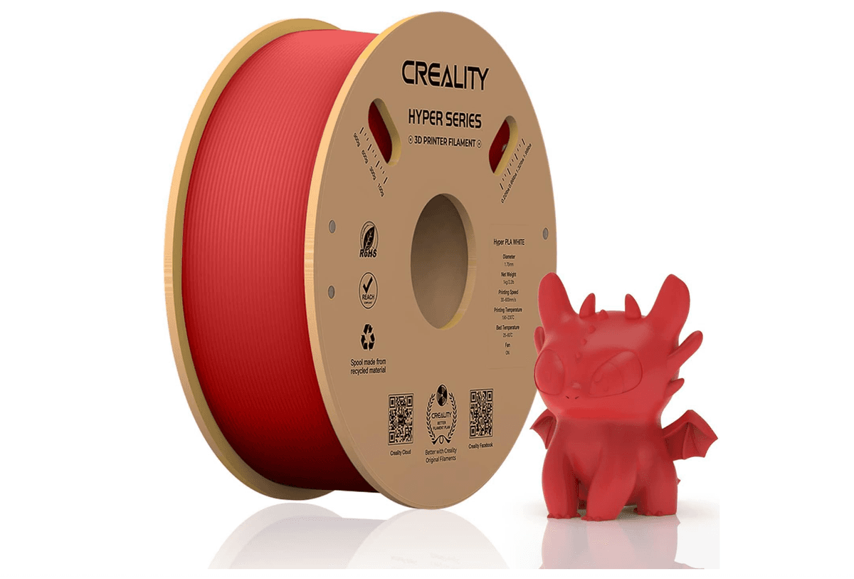 CREALITY HYPER PLA 3D Printer Filament, Red, Temperatura printare: 200-220 grade celsius, Diametru filament: 1.75mm