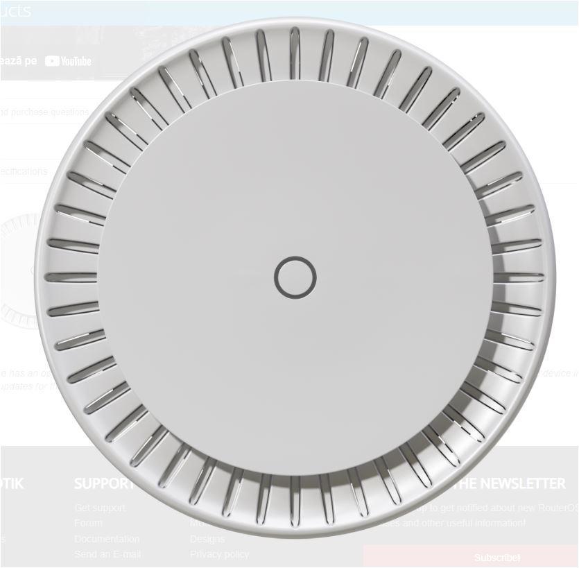 Wireless Access Point Mikrotik CAPGI-5HAXD2HAXD, Procesor: IPQ-6010 1.8 GHz, 128 Mb NAND, 2 x GB ports