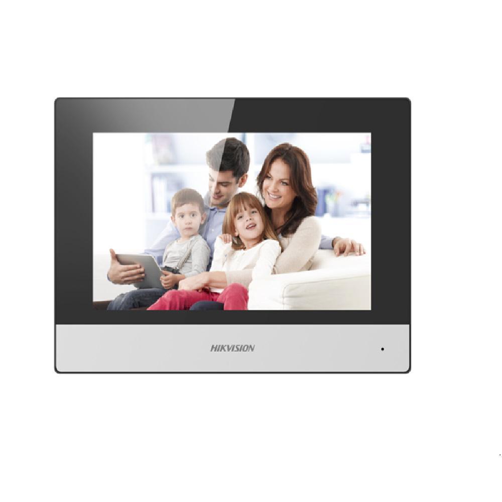 Monitor videointerfon modular 7" color Hikvision DS-KH6320-TE1; ecran LCD 7" color cu touch screeen