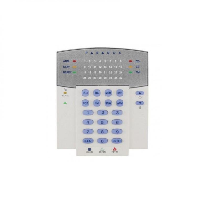Tastatura LED, 32 zone radio; compatibila cu: MG6160 şi MG6130; Emiţător-receptor încorporat; afişaj cu LED-uri pentru