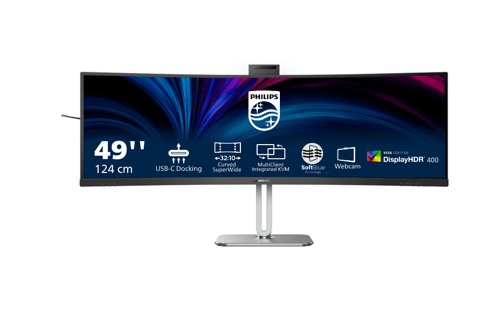 Monitor Consumer Philips 49B2U6900CH/00, 48.8", 5120 x 1440 pixeli, Black, 3 ani Garantie