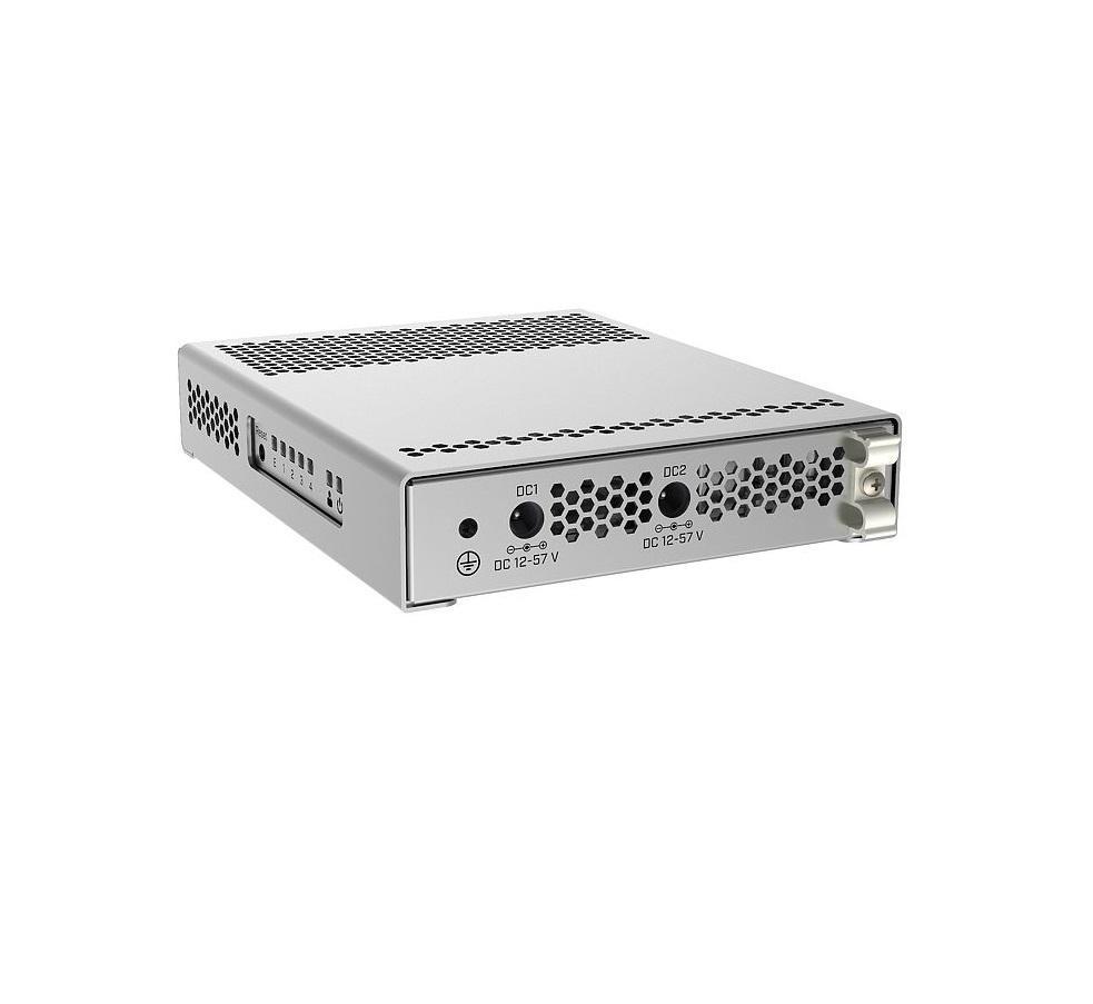 Mikrotik Cloud Router Switch, CRS305-1G-4S+IN; 4XSFP+, 1XGE, dual DCJacks