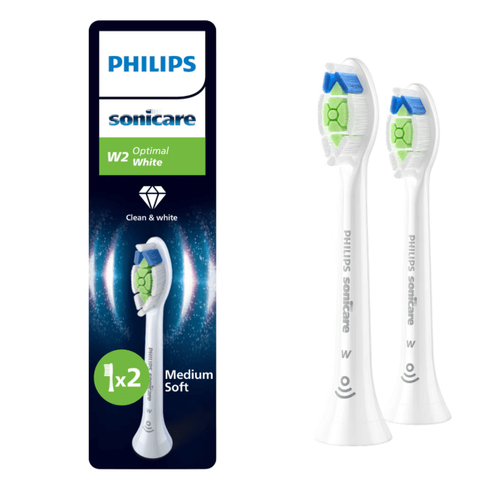 Rezerve PHILIPS Sonicare Optimal White HX6062/87, Pachet de 2 capete de periere, Standard, Click-on