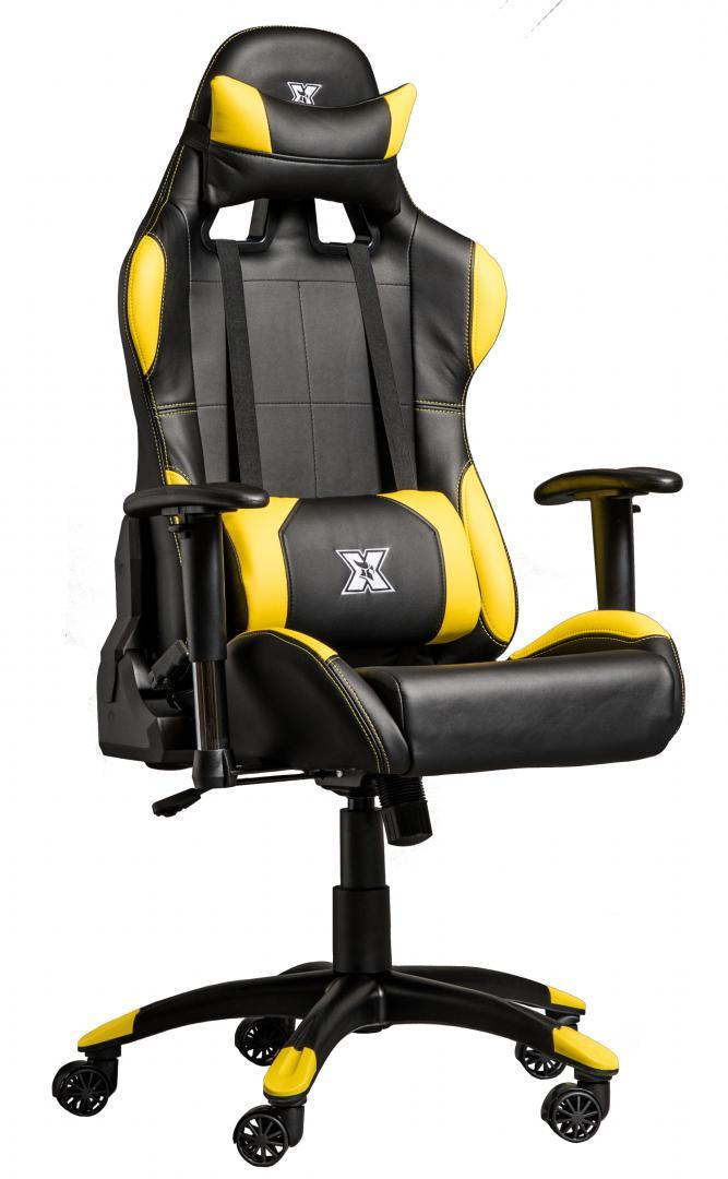 Scaun gaming X by Serioux, Torin, ajustabil, piele sintetica, piston pe gaz, manere reglabile, baza stea cu 5 picioare