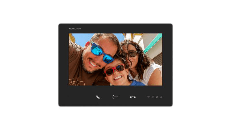 Monitor videointerfon Hikvision DS-KH7300EY-WTE2, 2 fire,  7-inch touch screen, rezolutie: 1024 × 600, Colorful TFT
