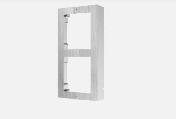 Panou frontal pentru 2 module de videointerfon modular Hikvision DS-KD- ACW2/S; permite conectarea a 2 module de