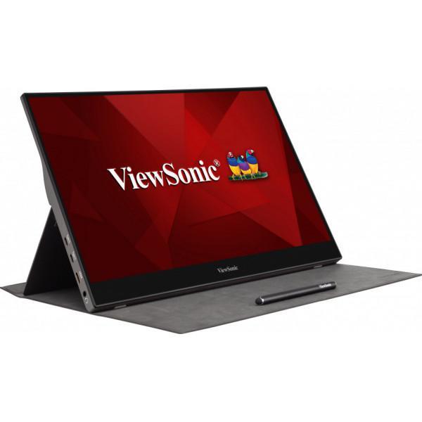 Monitor Consumer ViewSonic TD1655, 15.6", 1920 x 1080 pixeli, Touchscreen, Black, Silver, 3 ani Garantie