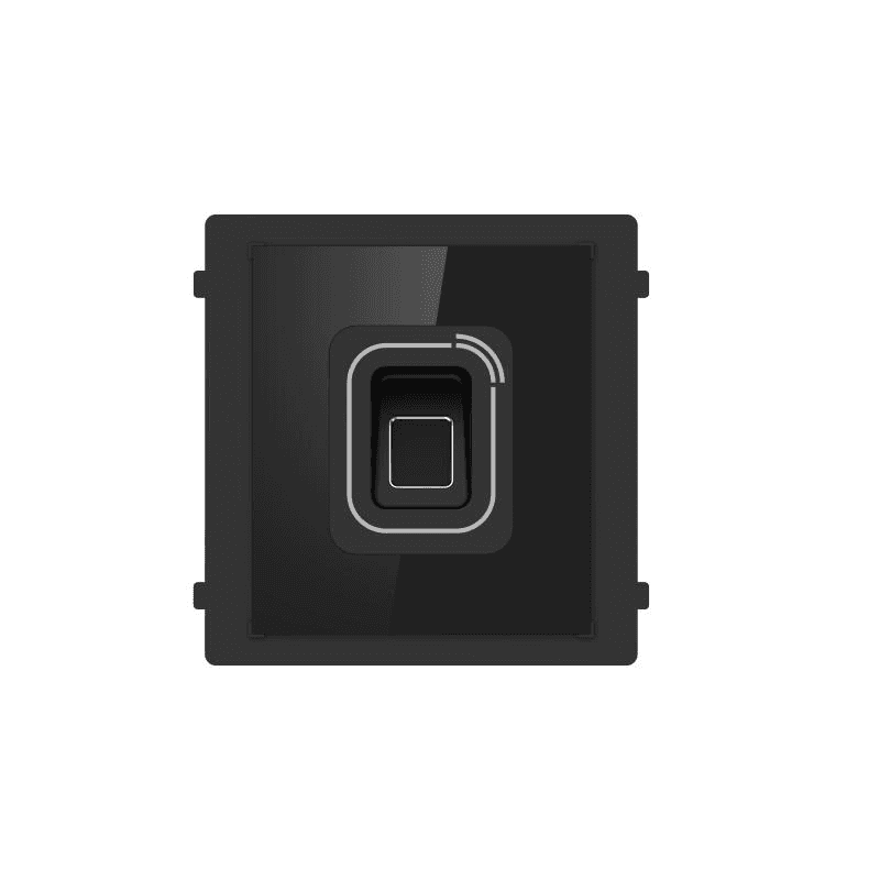Modul cititor biometric si card Mifare pentru videointerfon modular Hikvision DS-KD-MFB; deschidere usi cu card acces