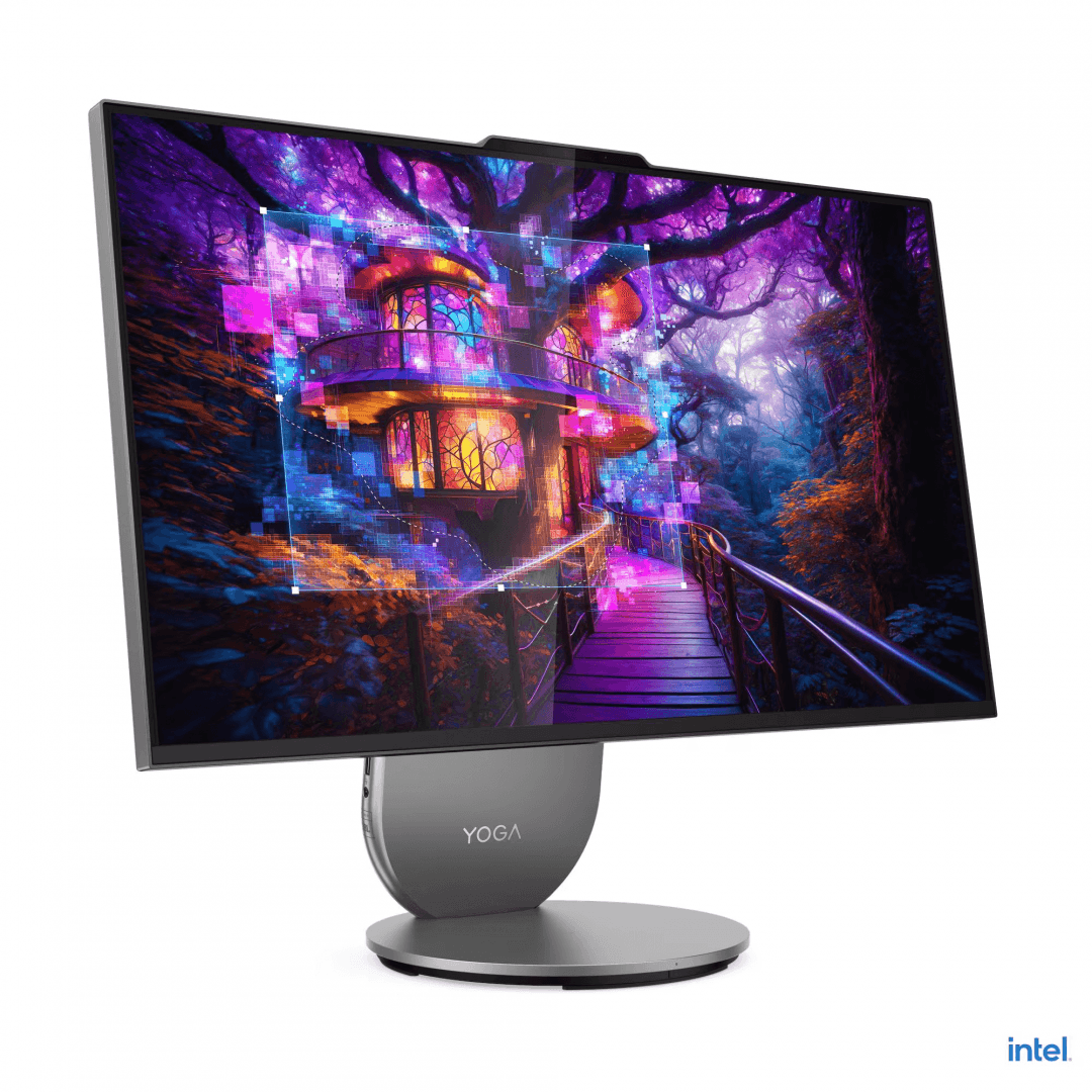 All-in-One Consumer Lenovo Yoga AIO 27IAH10 cu procesor Intel Core Ultra 7 255H pana la 5.1 GHz, 27 inch, QHD, 16 GB