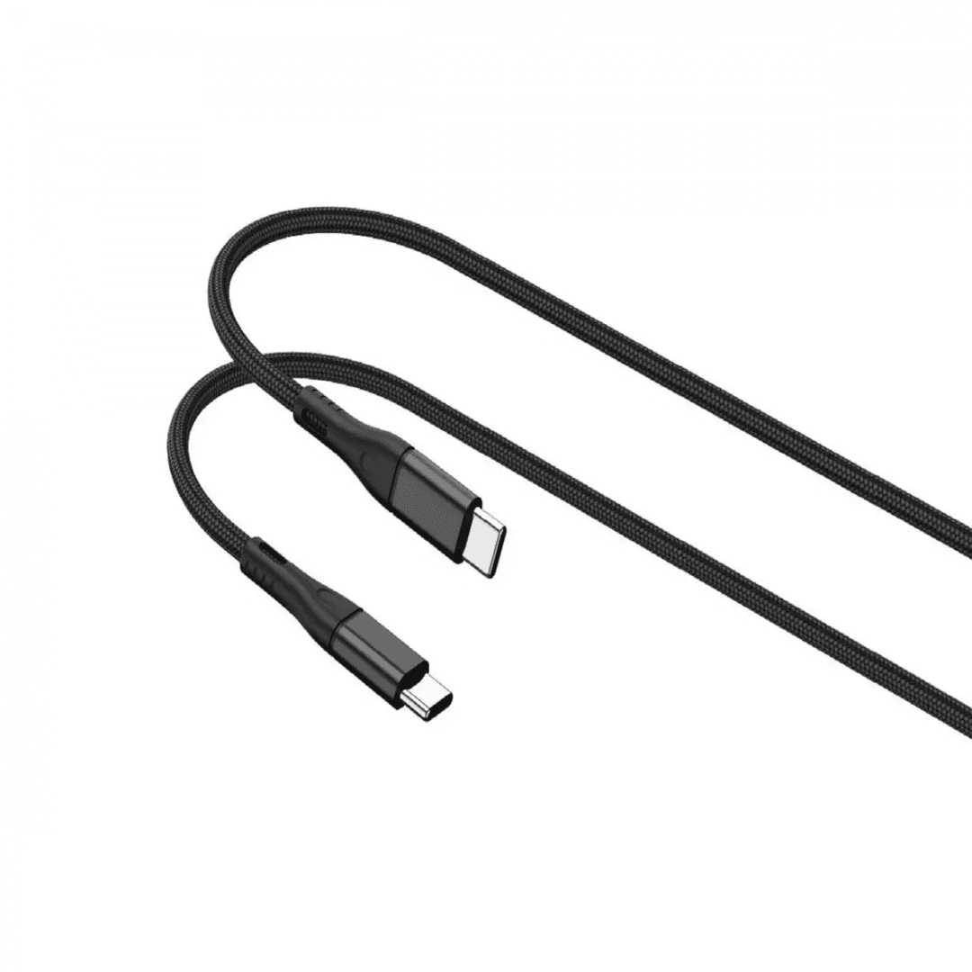 Cablu Lemontti Super Fast Charge Type-C la Type-C, PD 100W, putere: 100W：5V/3A、9V/3A、12V/3A、15V/3A、20V/5A, lungime 1.2m