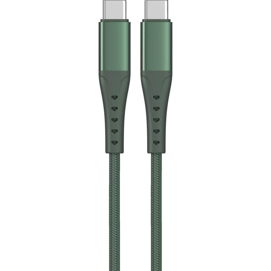 Cablu Lemontti Bending Aluminum Fast Charge Type-C la Type-C, PD 65W, 1.2m, Verde