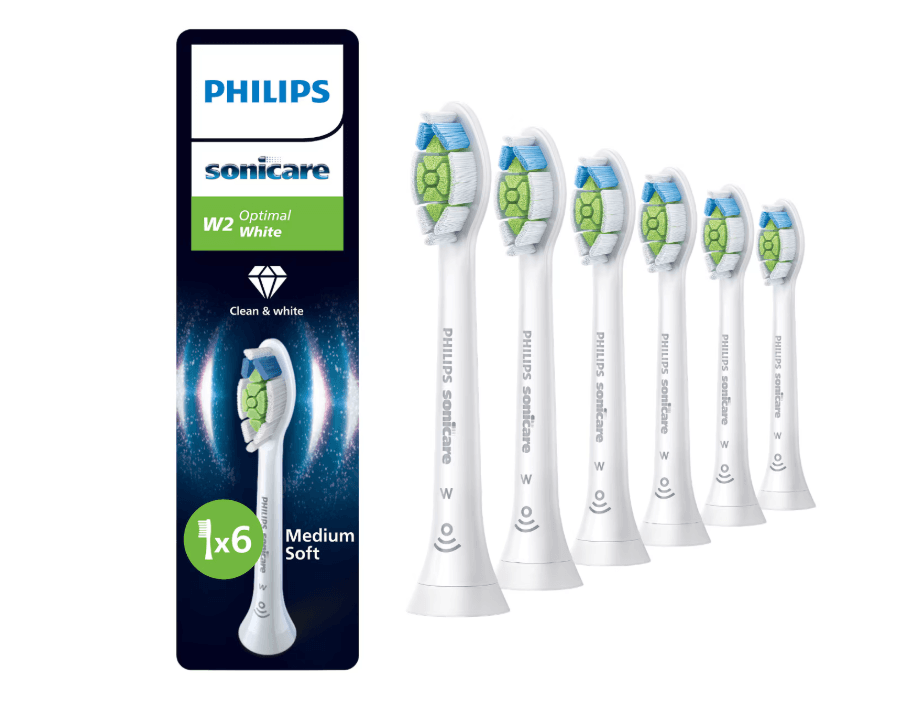 Rezerve Philips Sonicare Optimal White HX6066/87, pachet de 6 capete de periere, Standard, click-on