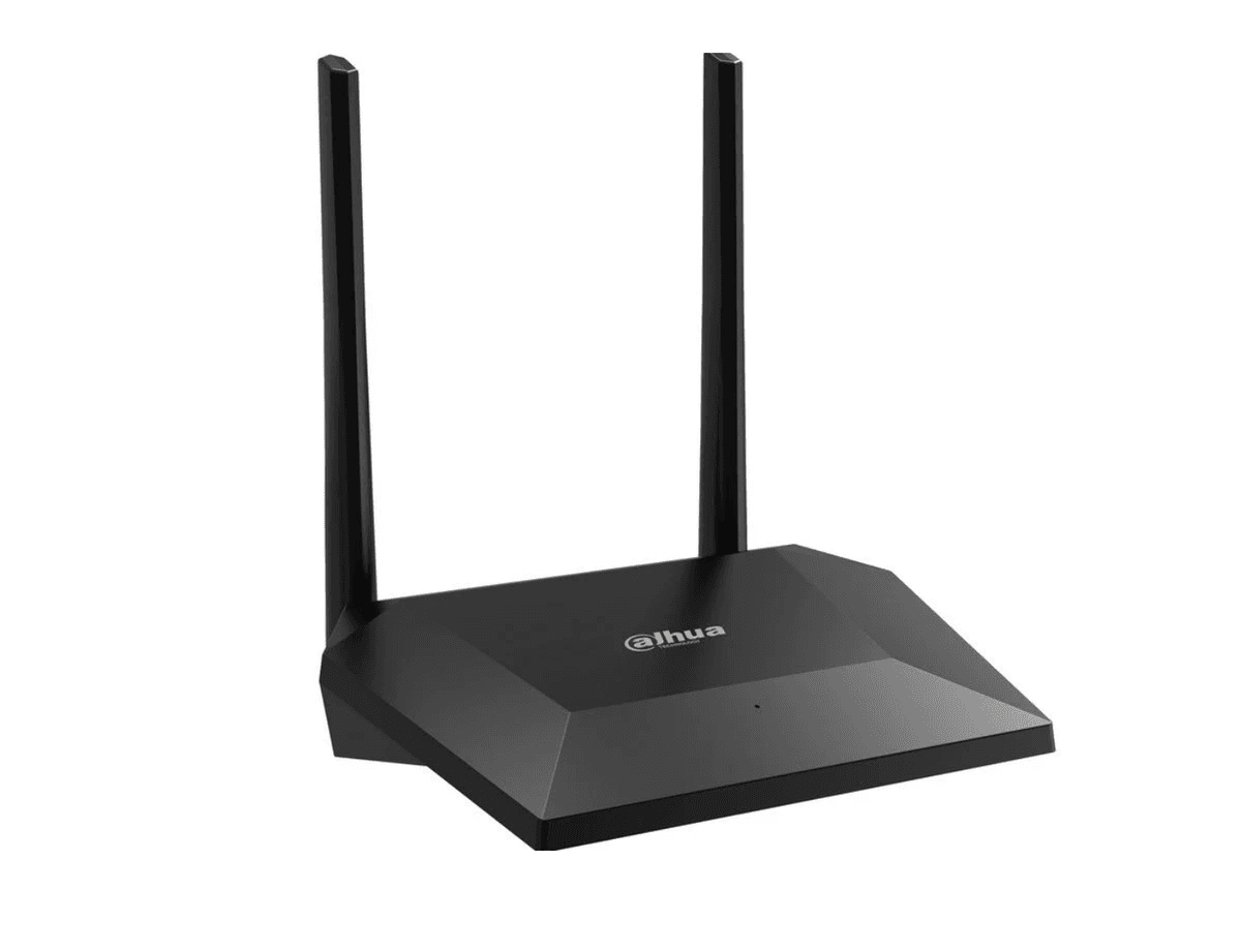 Dahua Router Wireless DH-N3; 1 × port WAN și 3 × porturi LAN care extind acoperirea rețelei; 2 antene externe oferă o