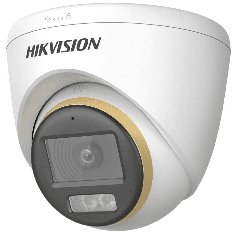 Camera de supraveghere Turret 2MP ColorVu Dual-light Hikvision DS-2CE72DF3T-LFS(2.8MM), lentila fixa 2.8mm