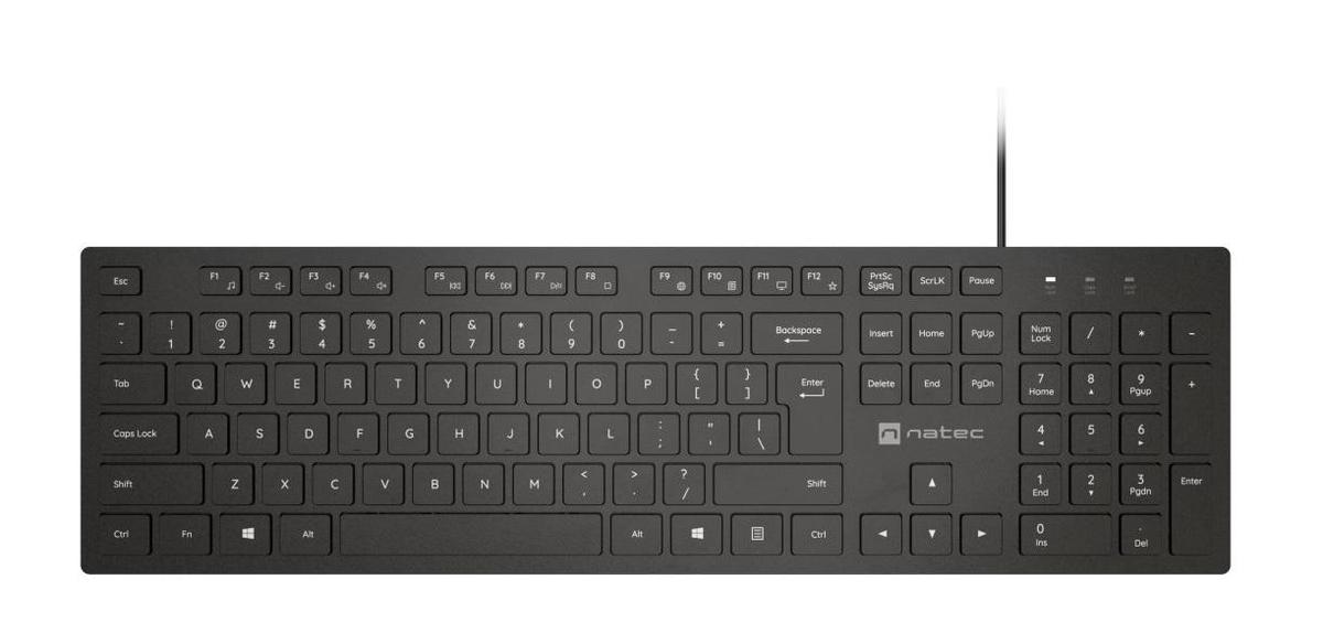 Tastatura Natec Herring Slim, USB, Negru