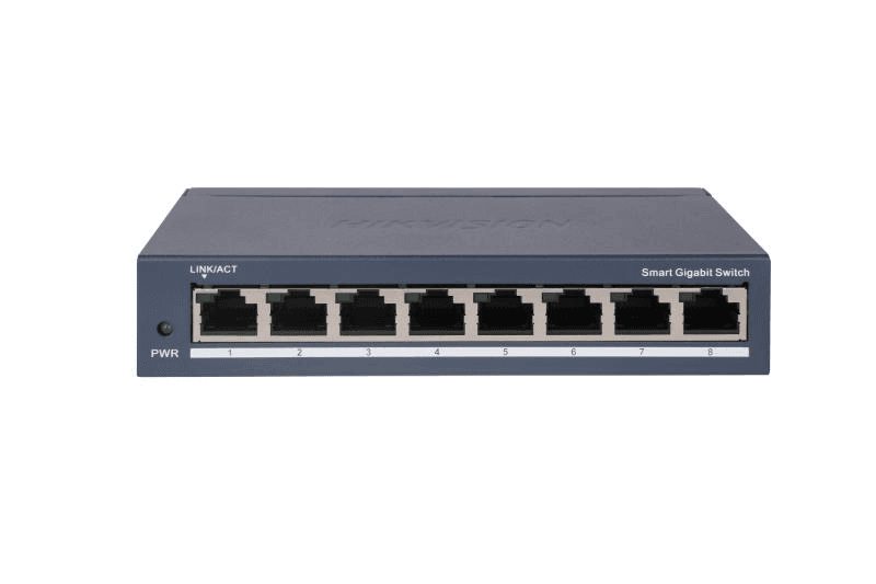 Switch 8 porturi Gigabit Hikvision DS-3E1508-EI(V2), L2, Smart Managed, 8 ×gigabit RJ45 porturi
