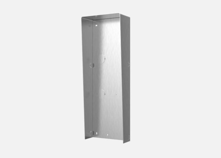 Protectie ploaie pentru 3 module de videointerfon Hikvision DS-KABD8003- RS3/S, material otel inoxidabil