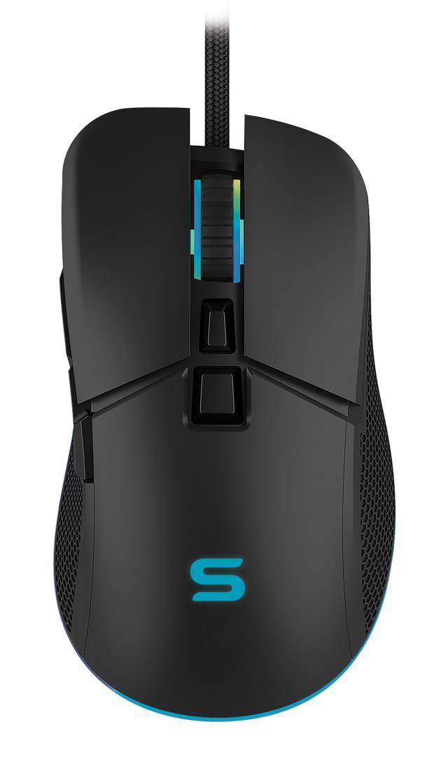 Mouse gaming Serioux Kayel, Senzor Sunplus 199, 800-6400 DPI, switch HUANO, pana la 20 milioane de click-uri, 7 Butoane