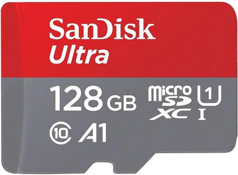 Card de Memorie MicroSDXC SanDisk Ultra, 128GB, Clasa 10, R/W speed: up to 100MB/s/, 90MB/s