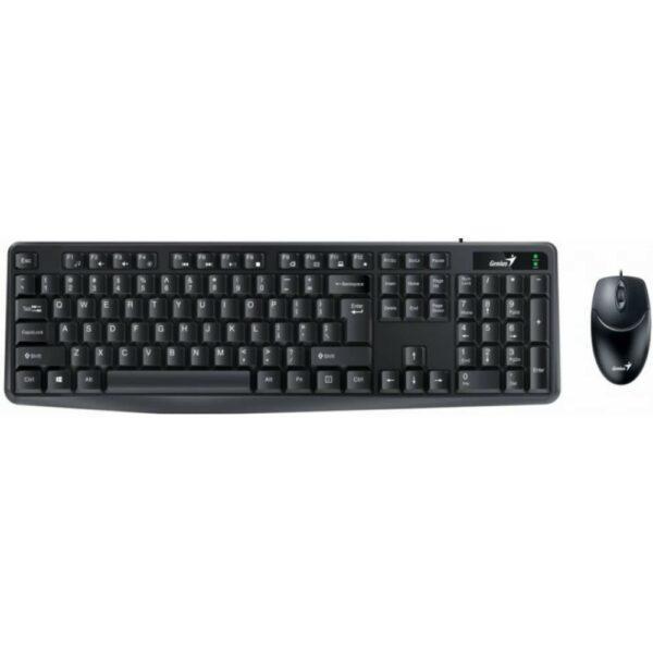 Kit Wired tastatura si mouse Genius KM-170, taste numerice, negru