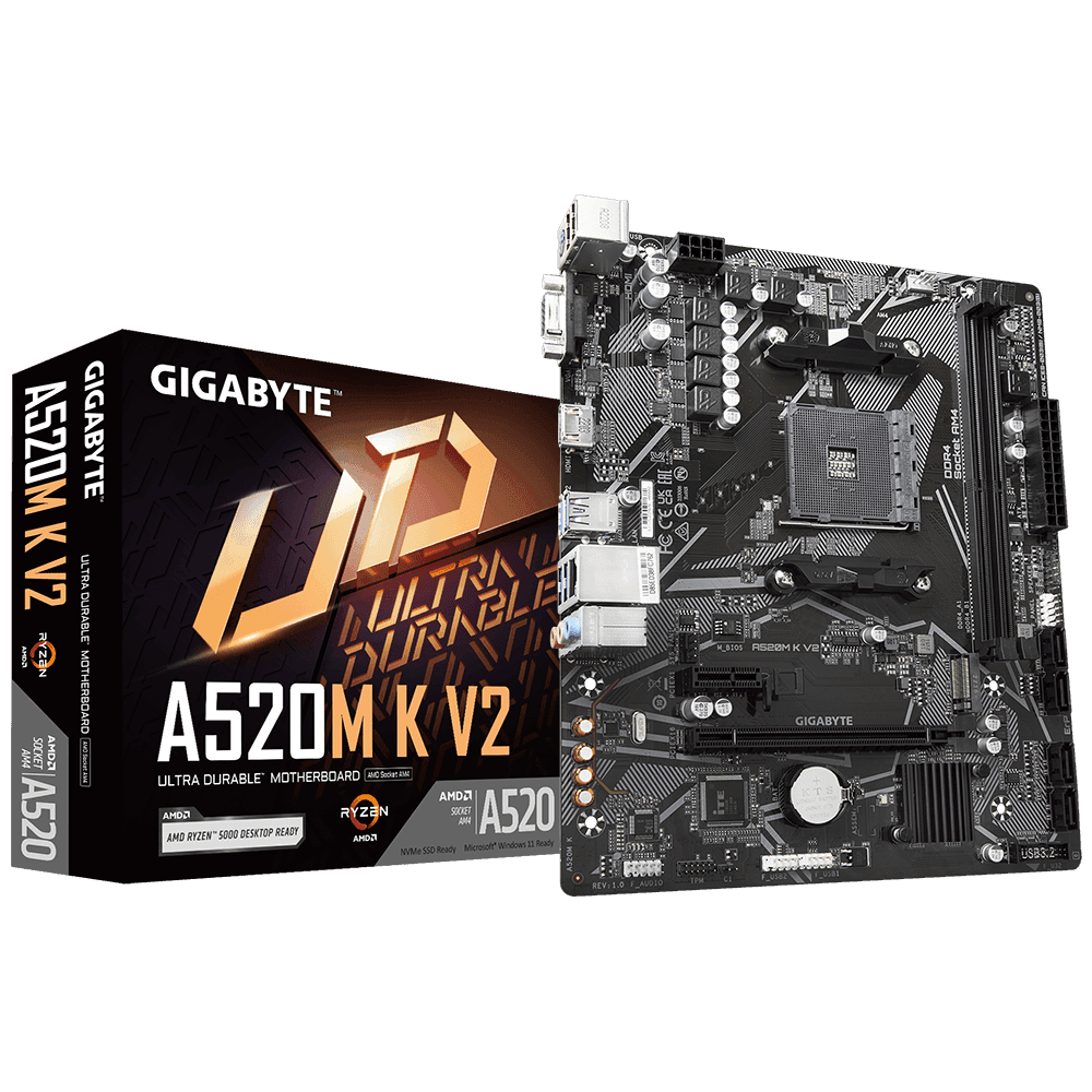 Placa de baza Gigabyte A520M K V2, Socket AM4, DDR4, Micro-ATX