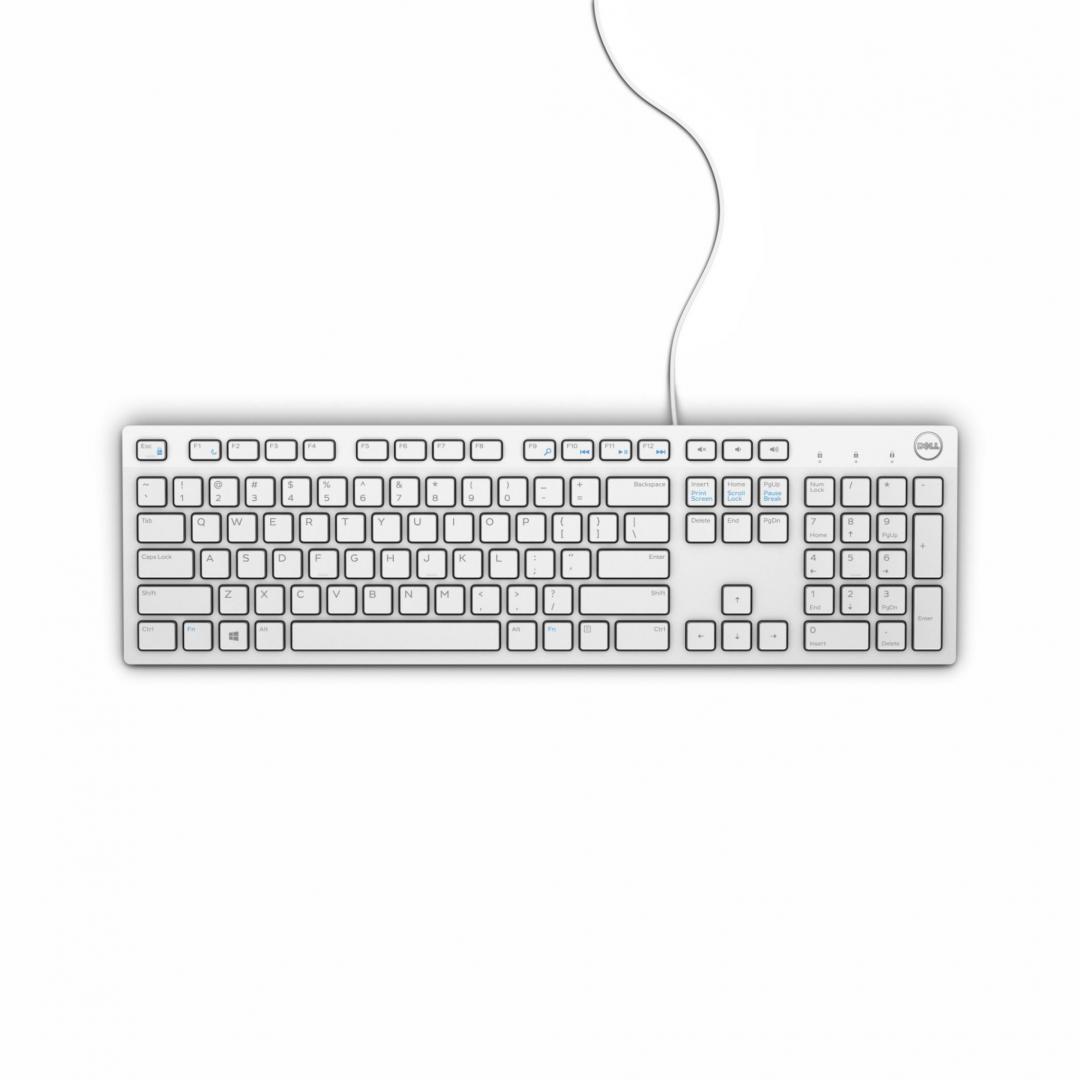 Tastatura DELL KB216, USB, Alb