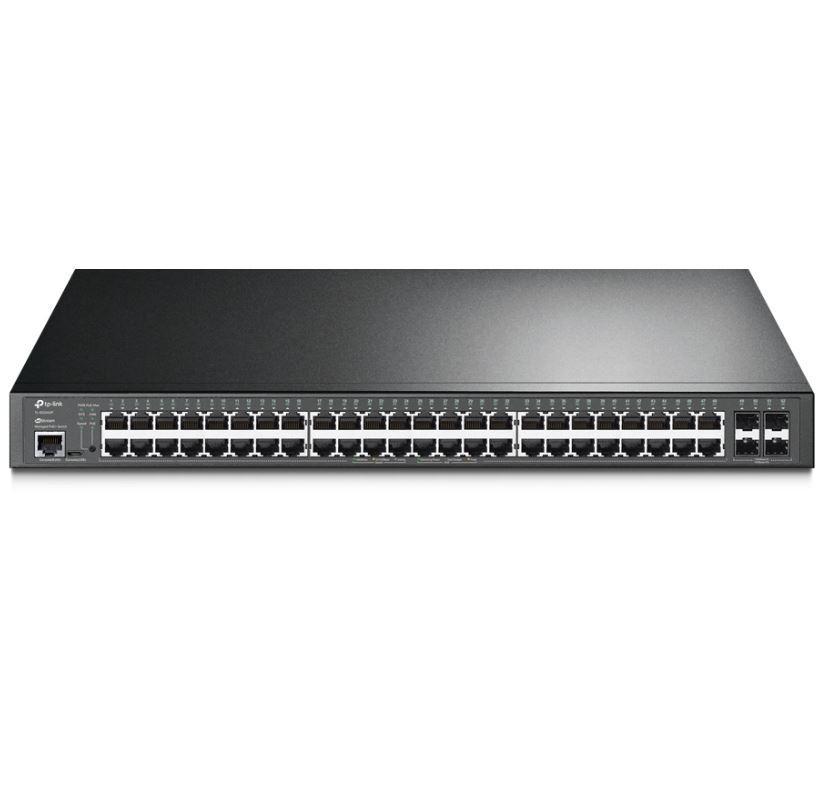 "JetStream™ 52-Port Gigabit L2+ Managed Switch with 48-Port PoE+ PORT: 48× Gigabit PoE+ Ports, 4× Gigabit SFP Slots