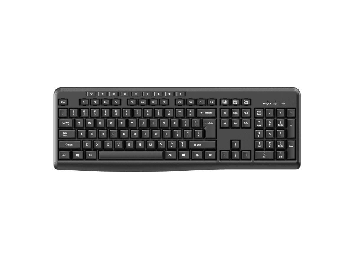 Tastatură wireless 2.4G SRXK-SKB706W, Tastatură: cu rând independent de taste multimedia, Mod Wireless: 2.4G