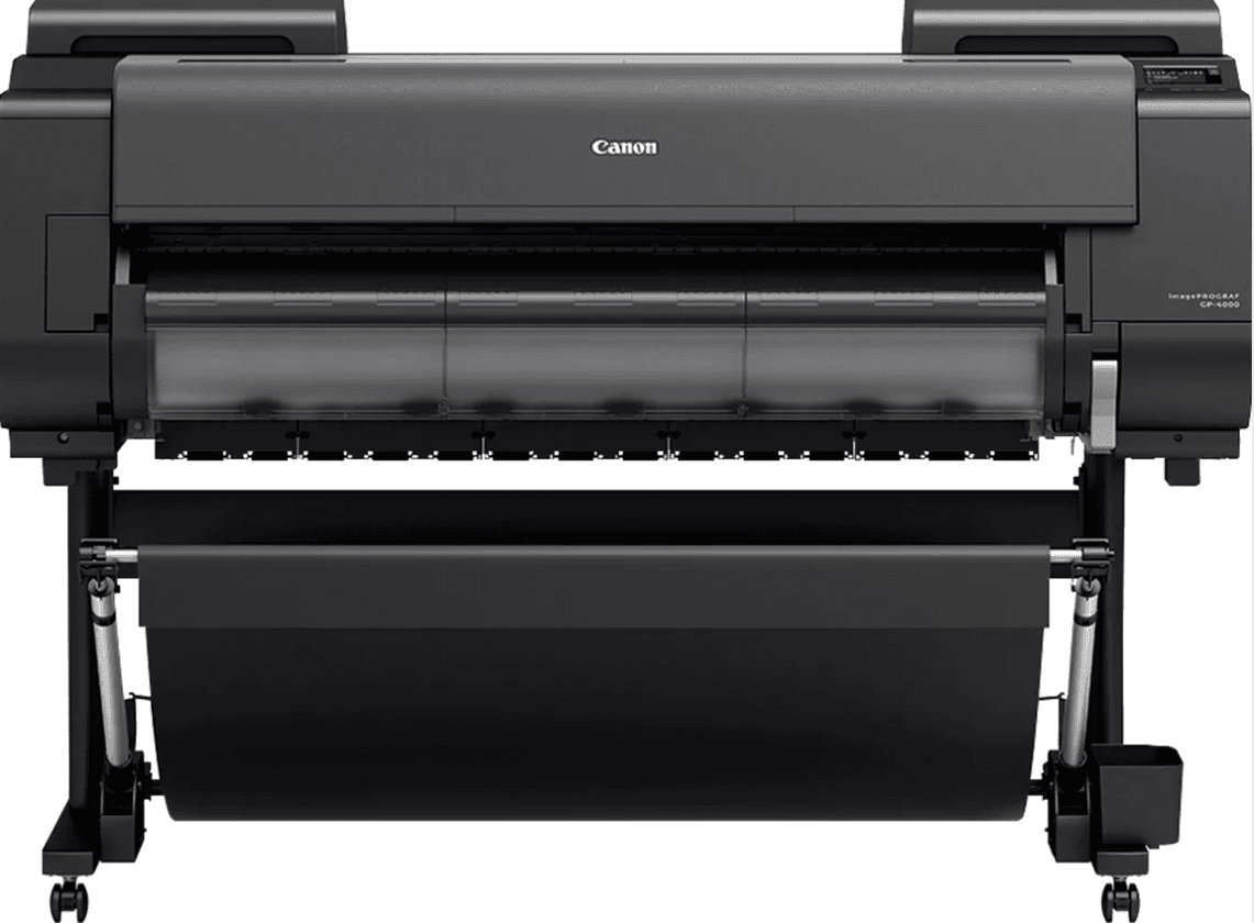 Plotter Canon GP-4000, Format A0, 44", 11 culori, Rezoluţie de imprimare: 2.400 x 1.200 dpi,  Total: 18.432 duze MBK