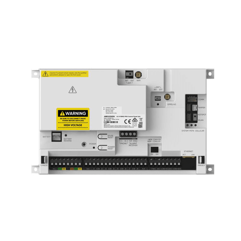 Centrala alarma hibrida AX PRO Hikvision DS-PA502-128, EN50131 GRADE 2, 8 zone pe placa, maxim 128 zone, 64 partitii
