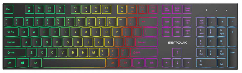 Tastatură office cu iluminare * Mod: USB cu fir * Număr tastă: 104 * Material: ABS * Culoare: Negru * Layout: SUA * Tip