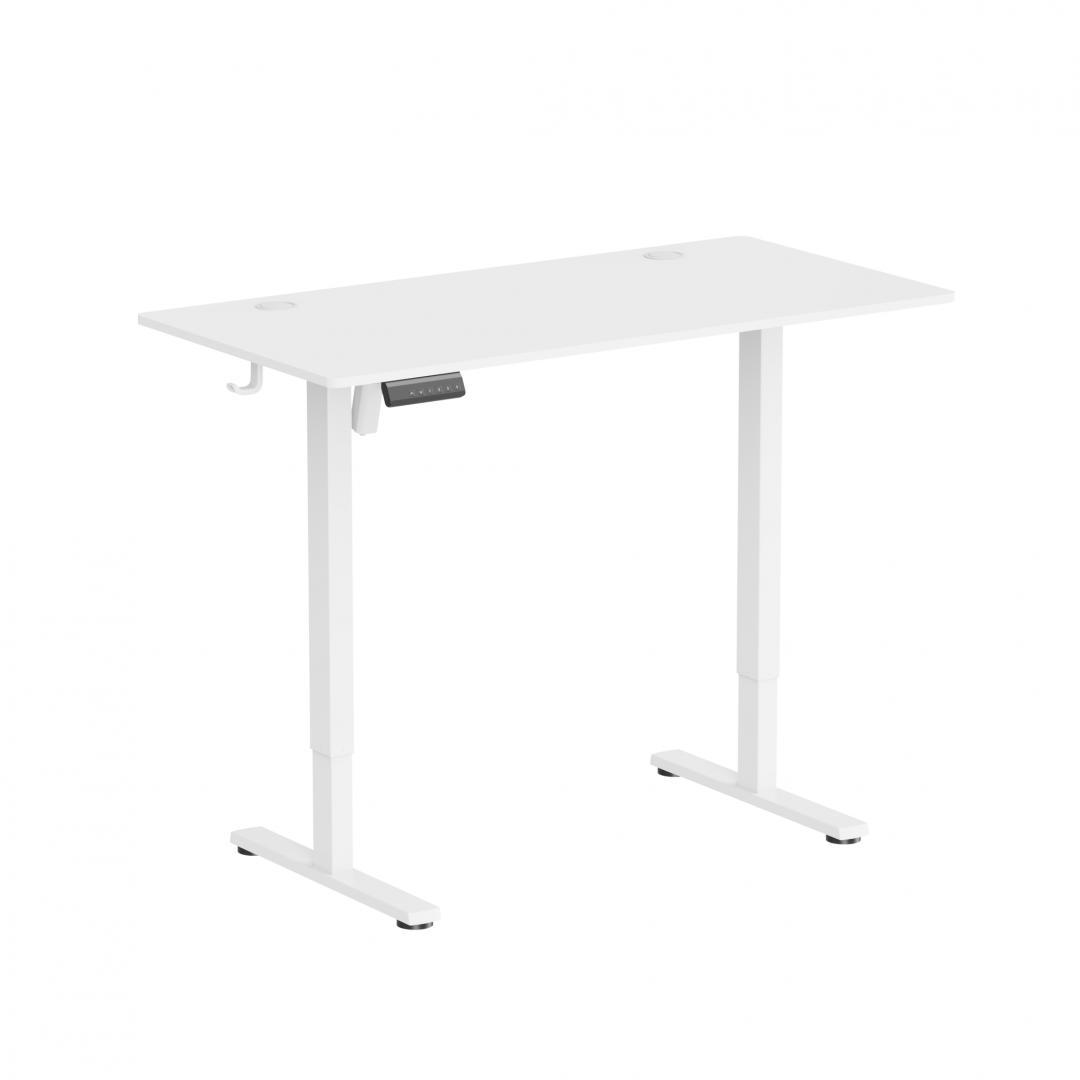 Birou Ascend cu reglare inaltime electric, alb, 1200x600x730~1180 mm, Capacitate de greutate: 40 kg