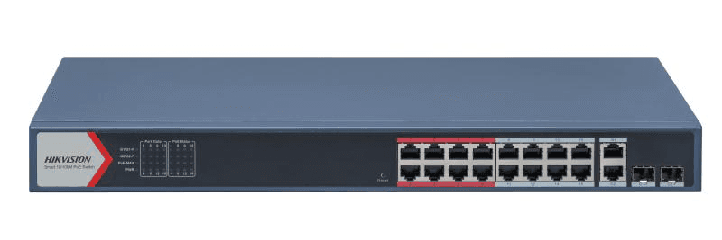 Switch 16 porturi POE Hikvision DS-3E1318P-EI(B), L2, Smart Managed
