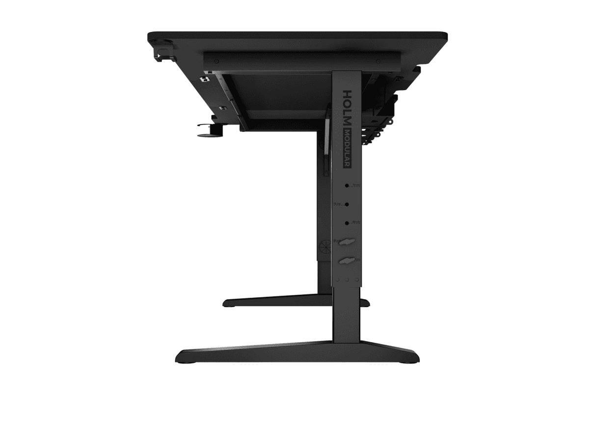 Birou gaming Genesis Holm Modular 160, material lemn/metal, reglabil pe inaltime 70 - 90 cm, iluminare RGB