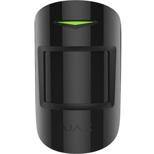 Detector de miscare si geam spart, wireless, negru - AJAX; Detectie miscare si geam spart: PIR 12m. GS 9m