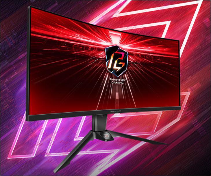 Monitor Commercial ASROCK PG34WQ15R2B, 34", 3440 x 1440 pixeli, Black, 3 ani Garantie