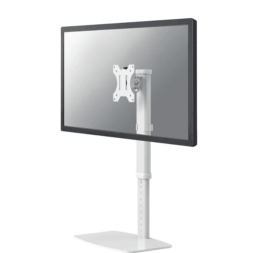 Suport dublu monitor de birou Neomounts FPMA-D890WHITE; pentru display- uri cu diagonale 10"-30"