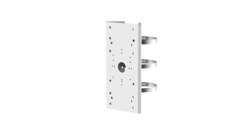 Suport de montaj pe stalp Hikvision DS-1275ZJ-SUS, material otel inoxidabil, dimensiuni: 127 mm × 46 mm × 250 mm