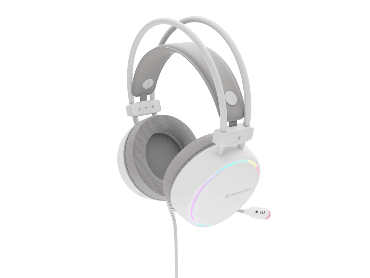 Casti Gaming Head-band GENESIS NSG-2308, Wired, Alb
