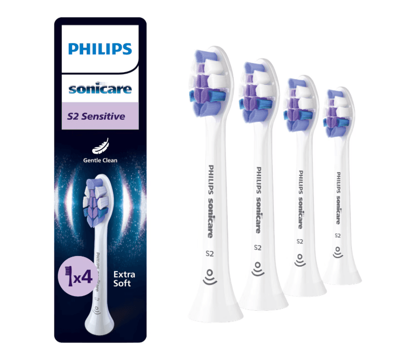 Rezerve PHILIPS Sonicare Sensitive HX6054/87, Pachet de 4 capete de periere, Standard, Click-on