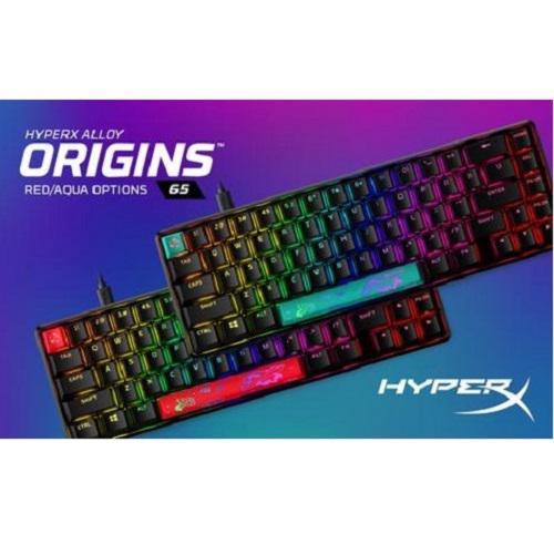 Tastatura Mecanica Gaming HyperX 65 Alloy Origins AQU, RGB, USB, negru