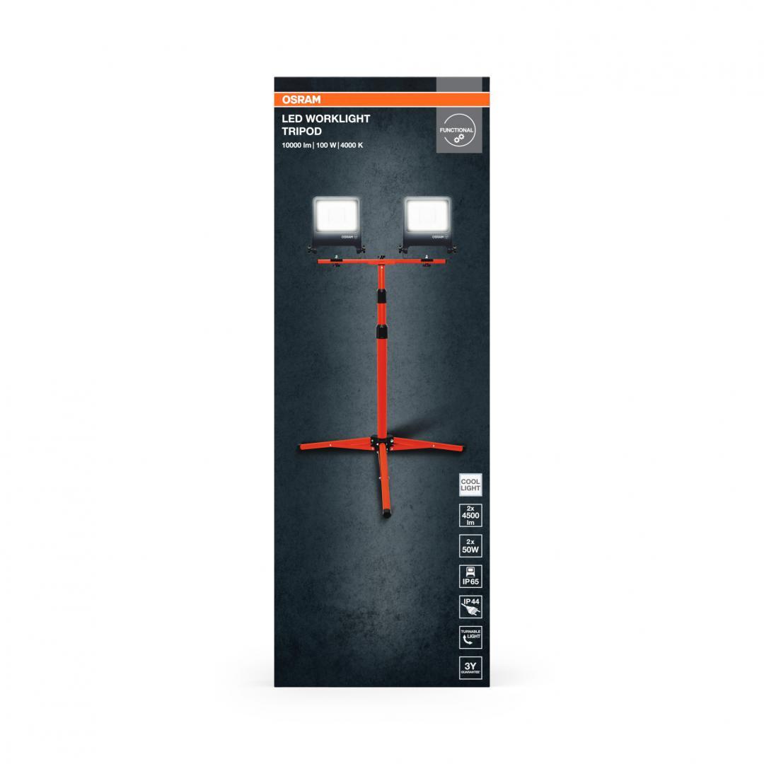 2 Proiectoare LED (lampa de lucru) cu stativ OSRAM Worklight Tripod,2x50W, 220-240V, 2x4500 lm, lumina neutra(4000K)