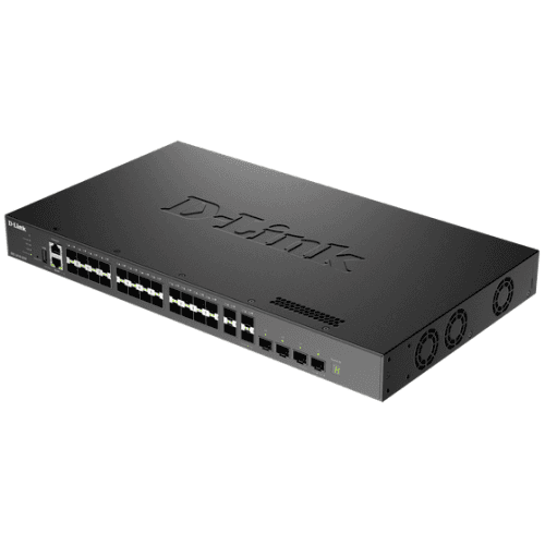 Switch DLink DXS-3410-32SY, 28x 10G SFP+, 4x 10/25G SFP28, 100/1000/2500/5000/10000 Mbps, Layer 3
