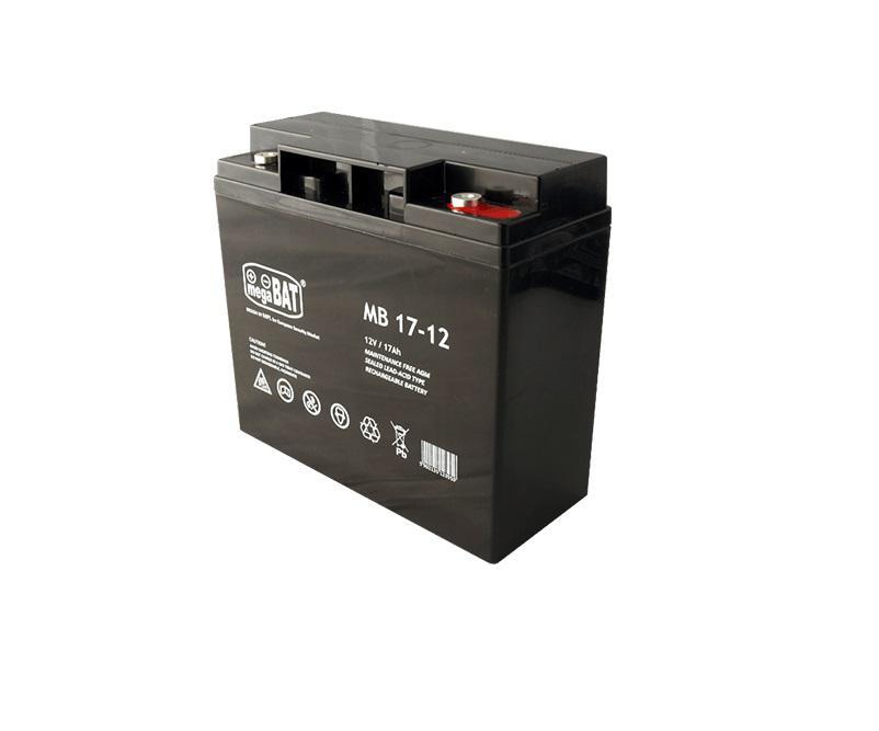 Acumulator VRLA AGM fara intretinere Megabat MB17-12; Capacitate:17Ah; Voltaj: 12V; Terminal: M5; dimensiuni: 181 × 76 ×