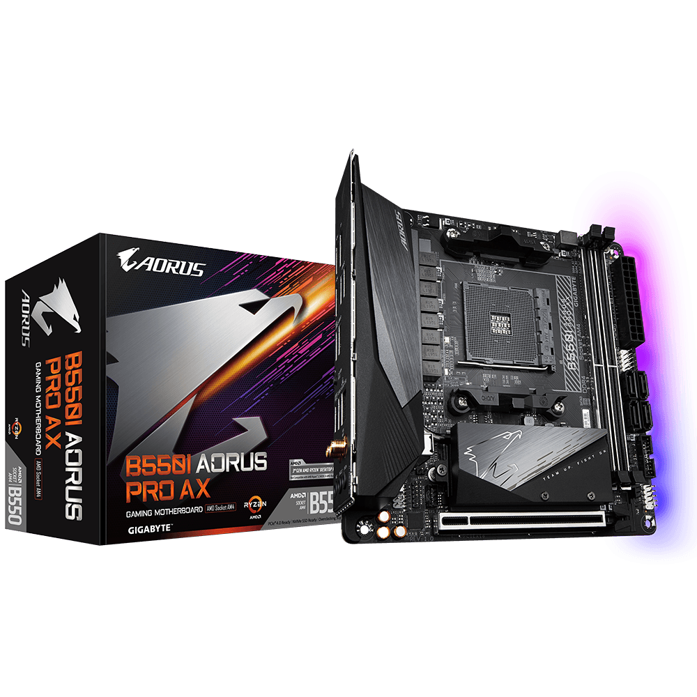 Placa de baza Gigabyte B550I AORUS PRO AX, Socket AM4, DDR4, Mini-ITX