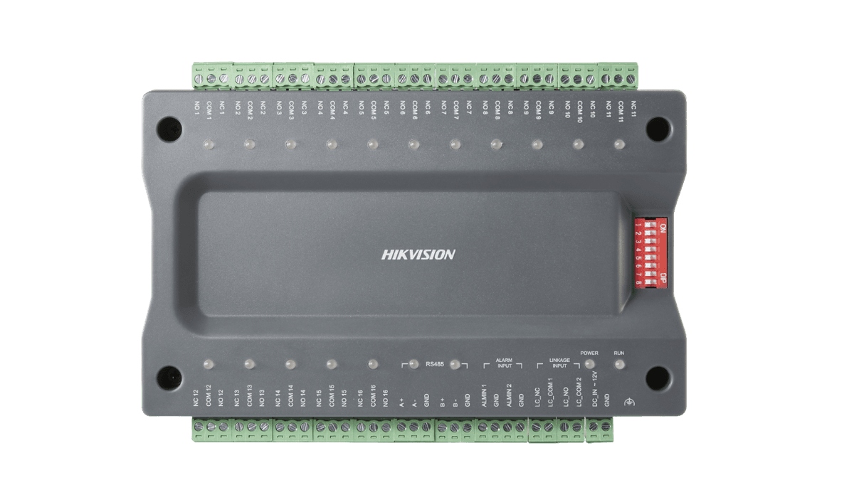 Extensie controler lift Hikvision DS-K2M0016A, 2 x interfata RS-485, 2 x intrari alarma, 16 x intrari de releu