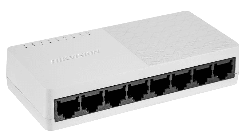 Switch 8 porturi Gigabit Hikvision DS-3E0508D-O, Unmanaged, 8 Gigabit RJ45 ports, Plug & play, Support ADI/ADIX