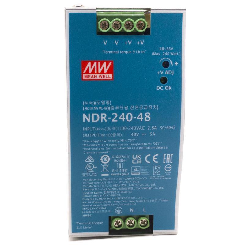 Sursa de alimentare Hikvision NDR-240-48; Tensiune iesire: 48VDC @5A