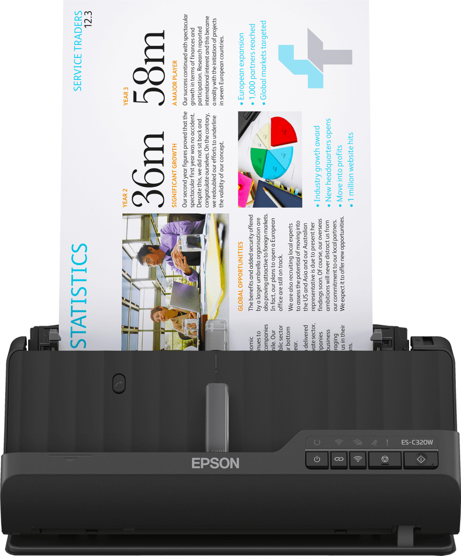 Scanner Epson ES-C320W, A4, Automat, Sheetfed, USB + WLAN