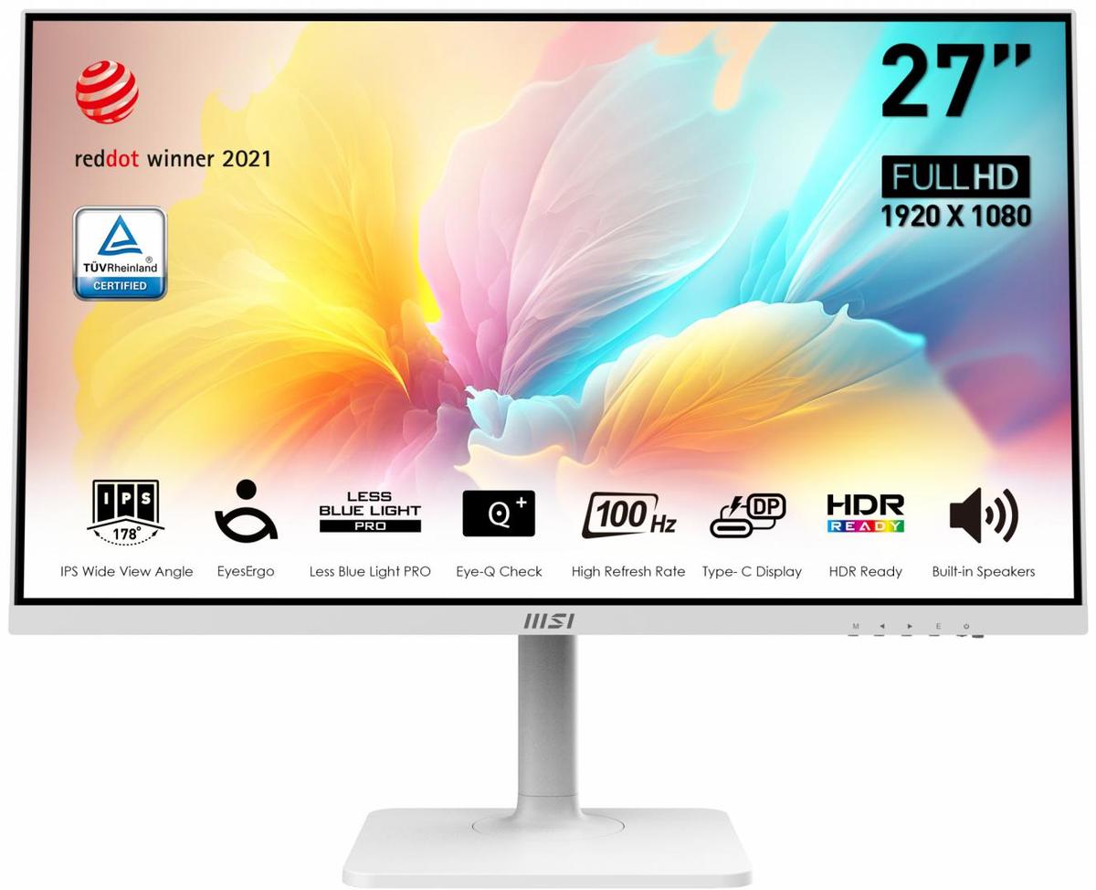 Monitor Consumer MSI Modern MD2712PW, 27", 1920 x 1080 pixeli, White, 3 ani Garantie